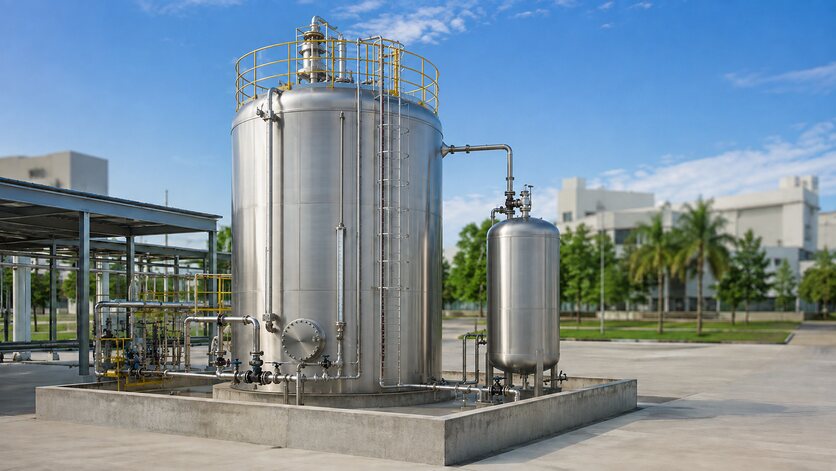 Reagent storage tanks