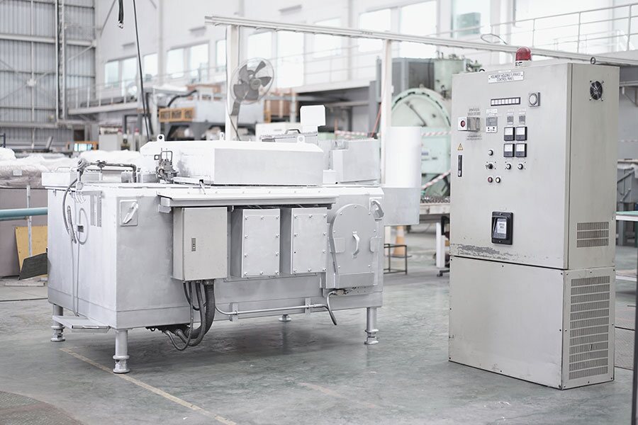 Industrial non-ferrous furnace and control cabinet