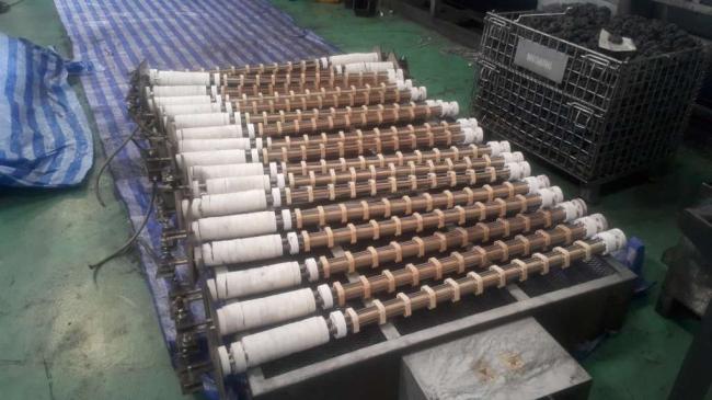 Changed & Installation of Radiant Heater of Normalizing Mesh Belt Furnace