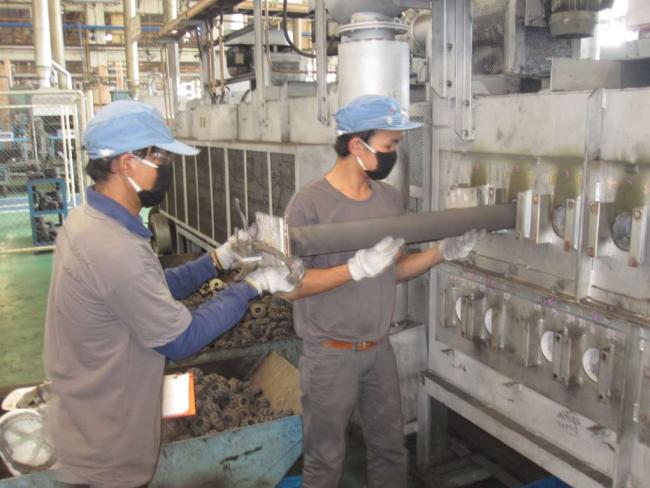 Changed & Installation of Radiant Heater of Normalizing Mesh Belt Furnace