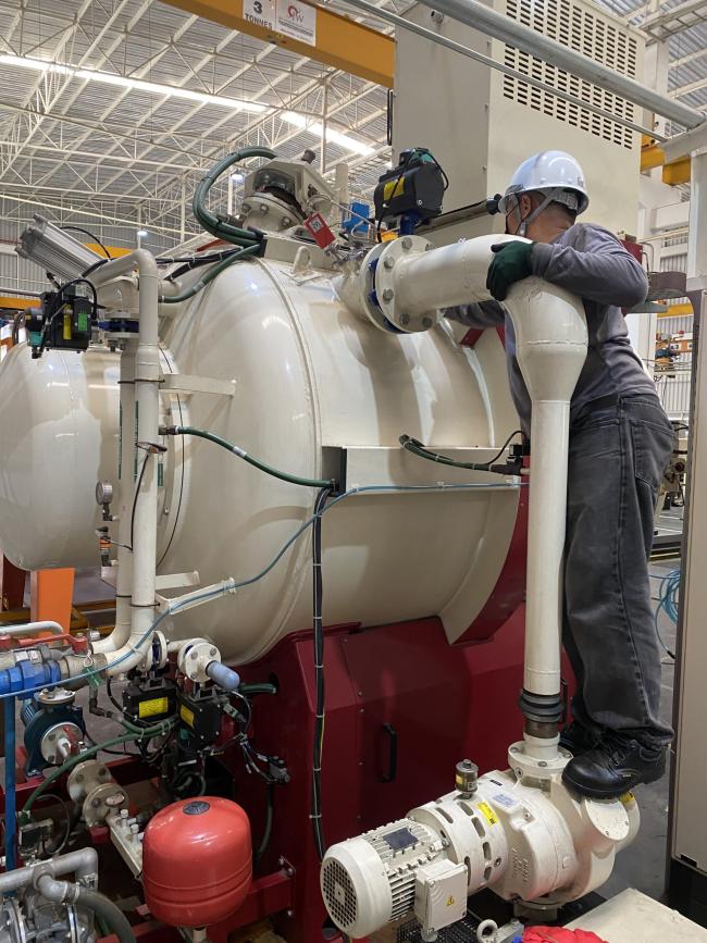 Preventative maintenance of vacuum furnaces.