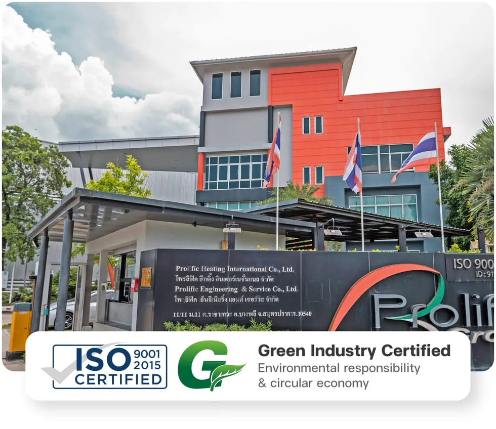 Prolific Group headquarters in Samut Prakan, Thailand, ISO 9001:2015 and Green Industry certified